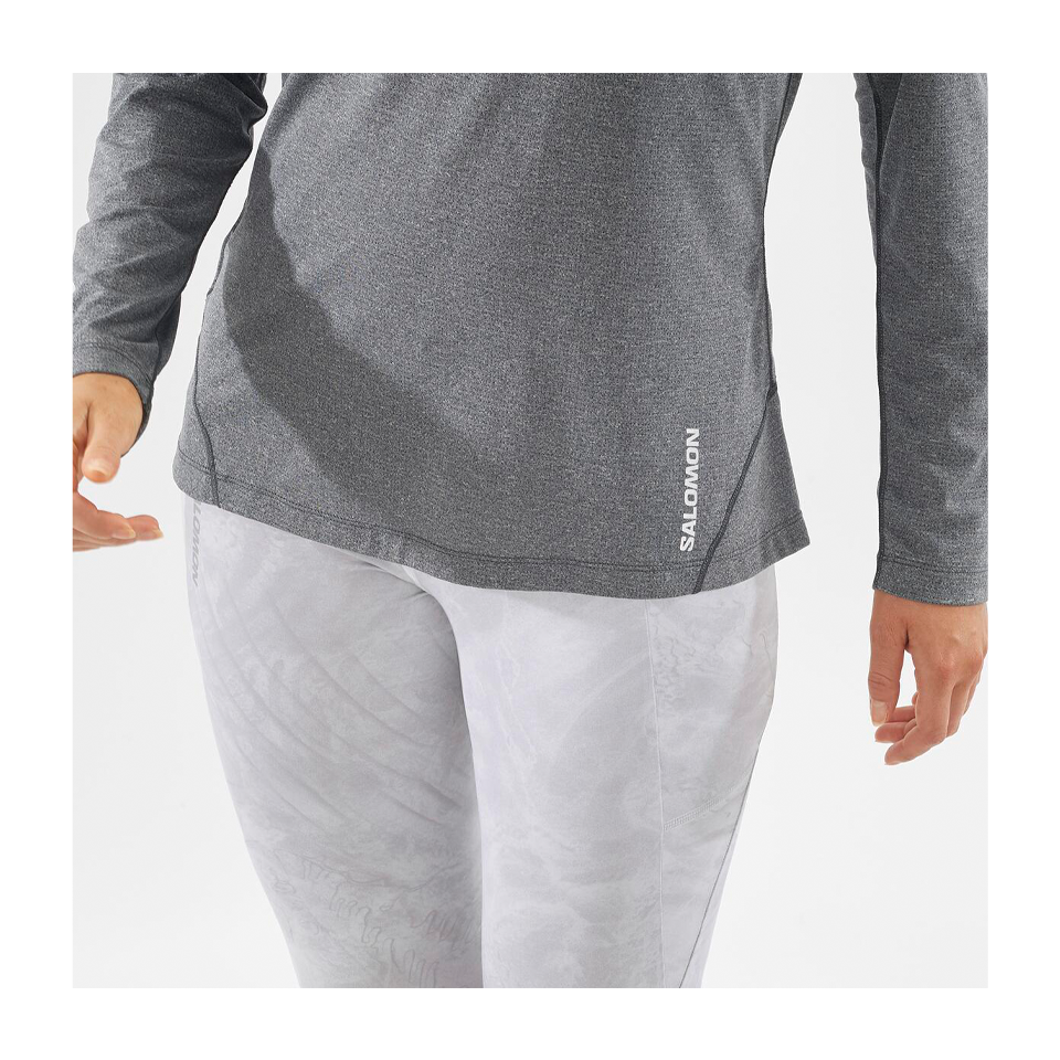 Salomon Women's Cross Run Long Sleeve T-Shirt Deep Black