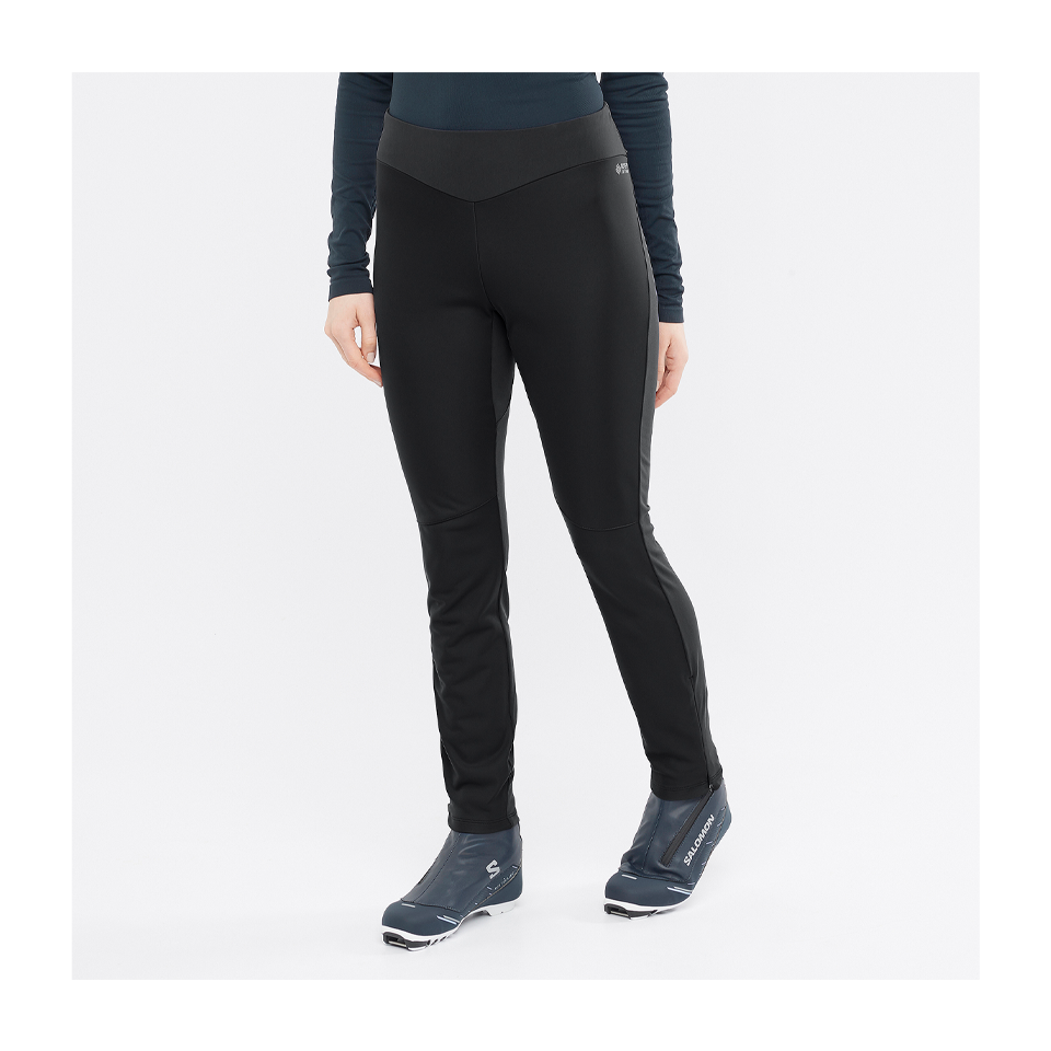 Salomon Women's GORE TEX INFINIUM WINDSTOPPER Tights Deep Black