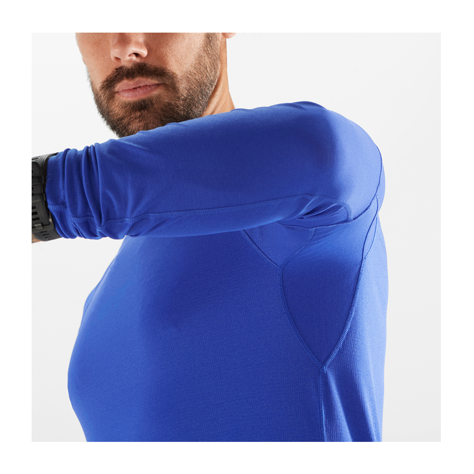 Salomon Men's Cross Run Long Sleeve T-Shirt Surf The Web