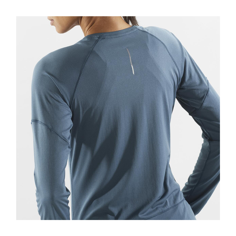 Salomon Women's Cross Run Long Sleeve T-Shirt Midnight Navy