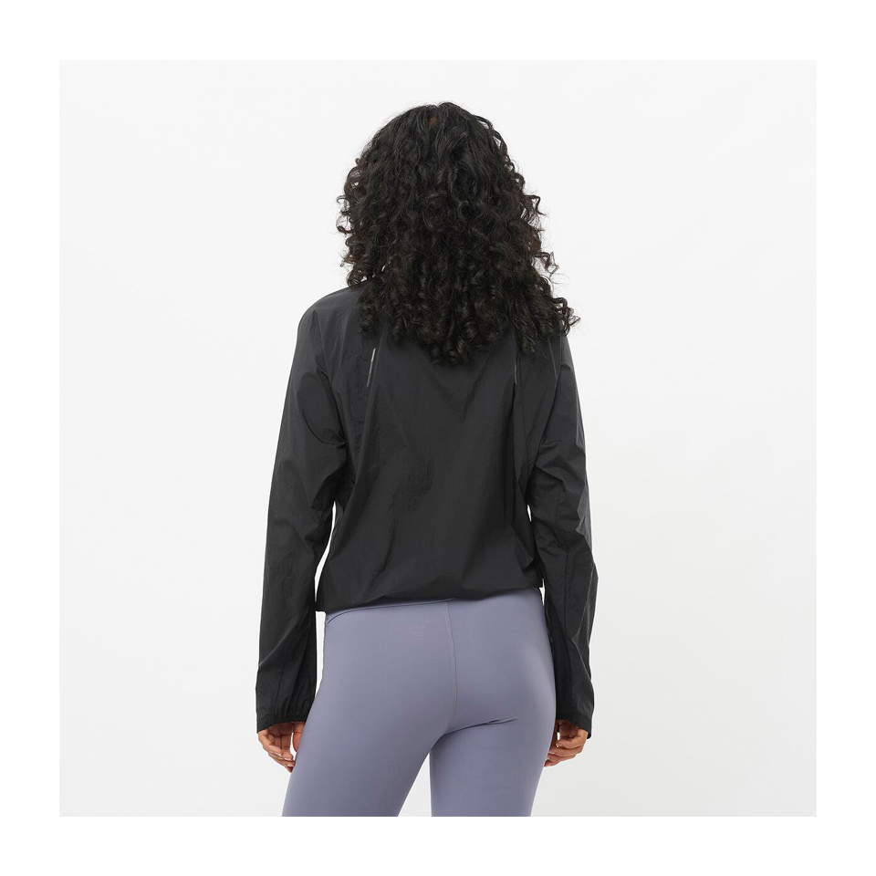 Salomon Women's SHAKEout FLY Wind Jacket Deep Black