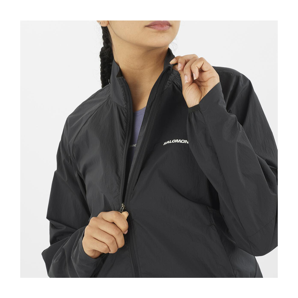 Salomon Women's SHAKEout FLY Wind Jacket Deep Black