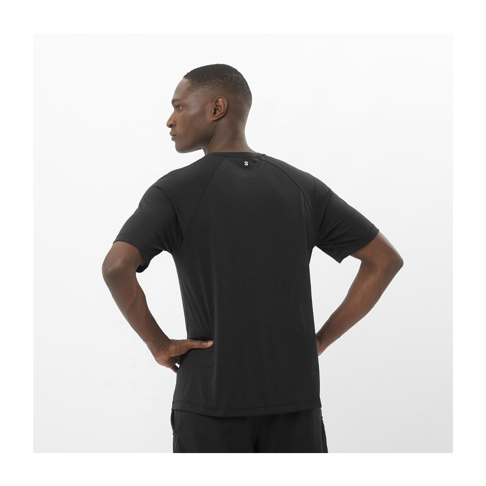 Salomon Men's SHAKEout Core Short Sleeve T-Shirt Deep Black