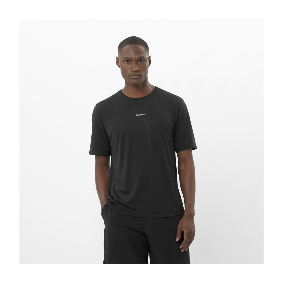 Salomon Men's SHAKEout Core Short Sleeve T-Shirt Deep Black