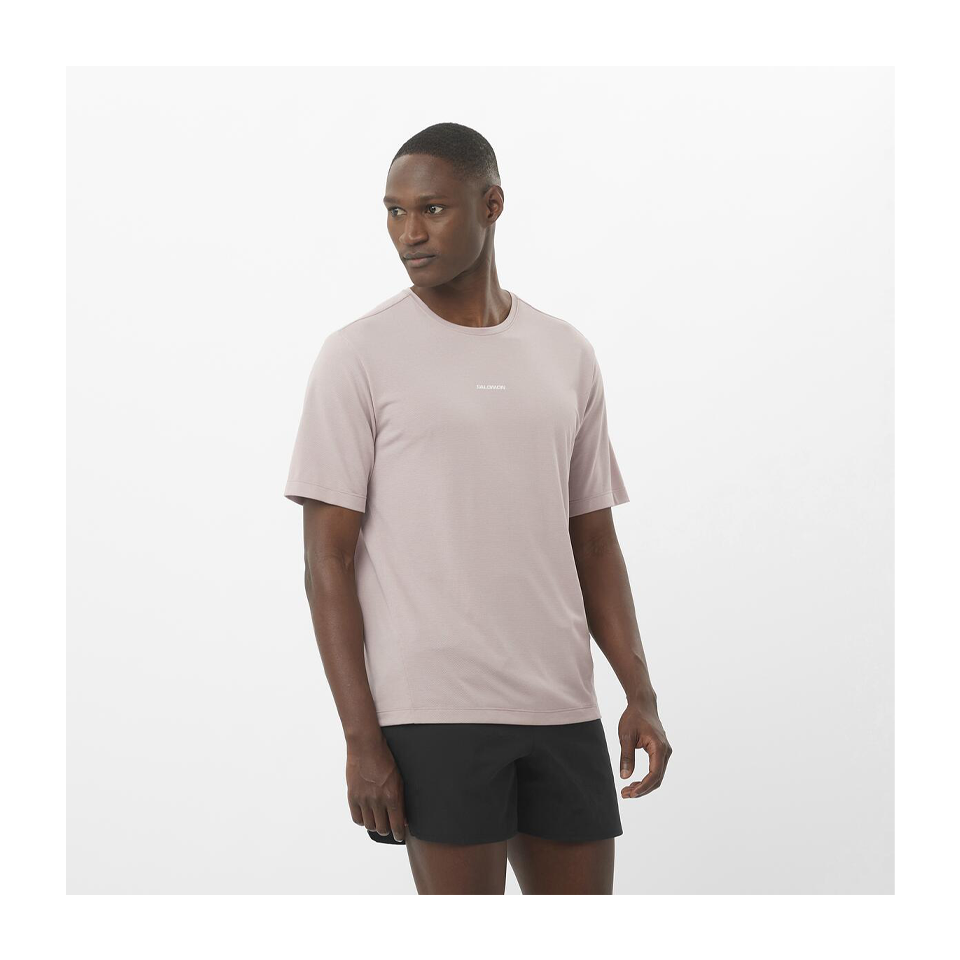 Salomon Men's SHAKEout Core Short Sleeve T-Shirt Etherea