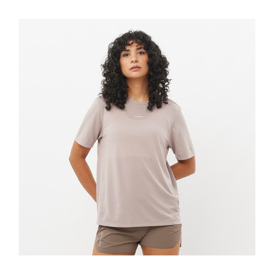 Salomon Women's SHAKEout CORE Short Sleeve T-Shirt Etherea