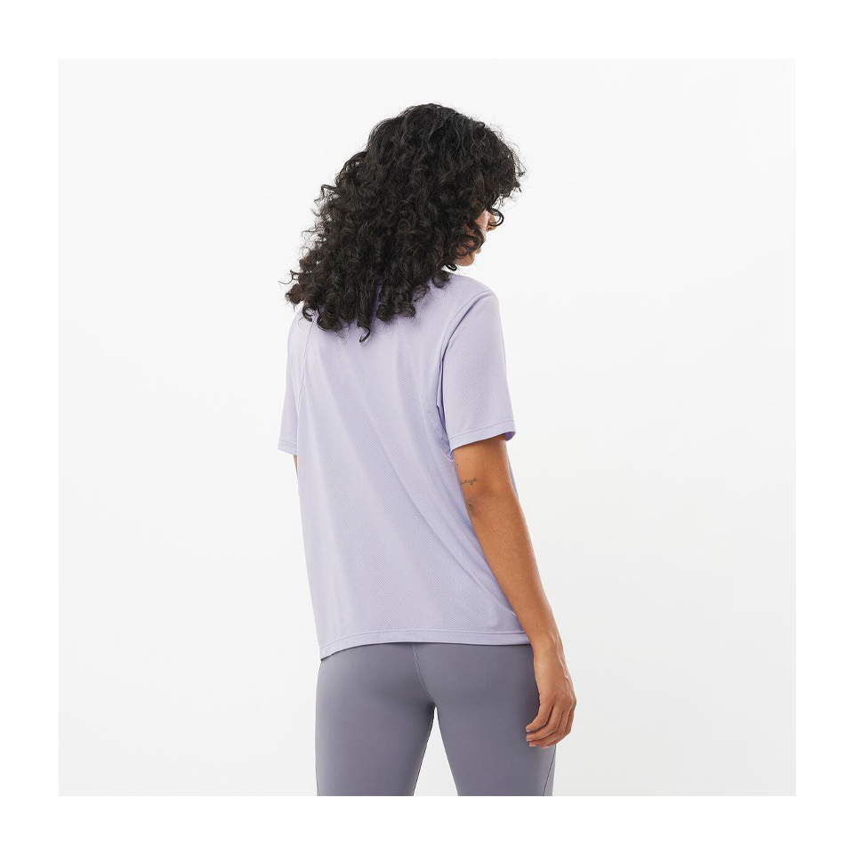 Salomon Women's SHAKEout CORE Short Sleeve T-Shirt Cosmic Sky