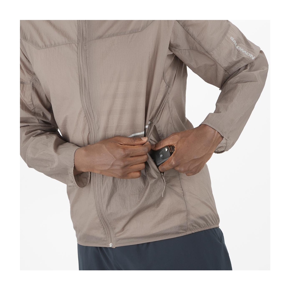 Salomon Men's Sense Aero Wind Jacket Iron