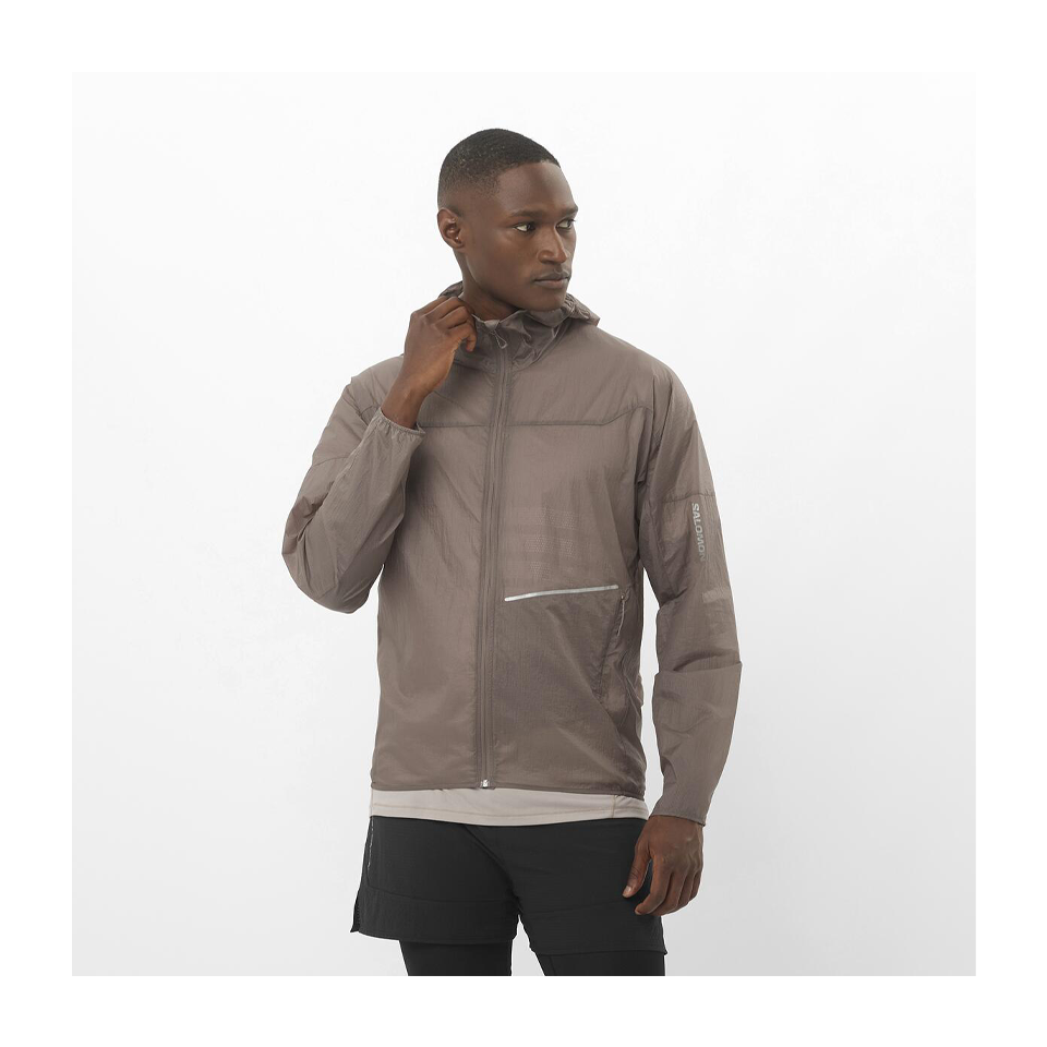 Salomon Men's Sense Aero Wind Jacket Iron