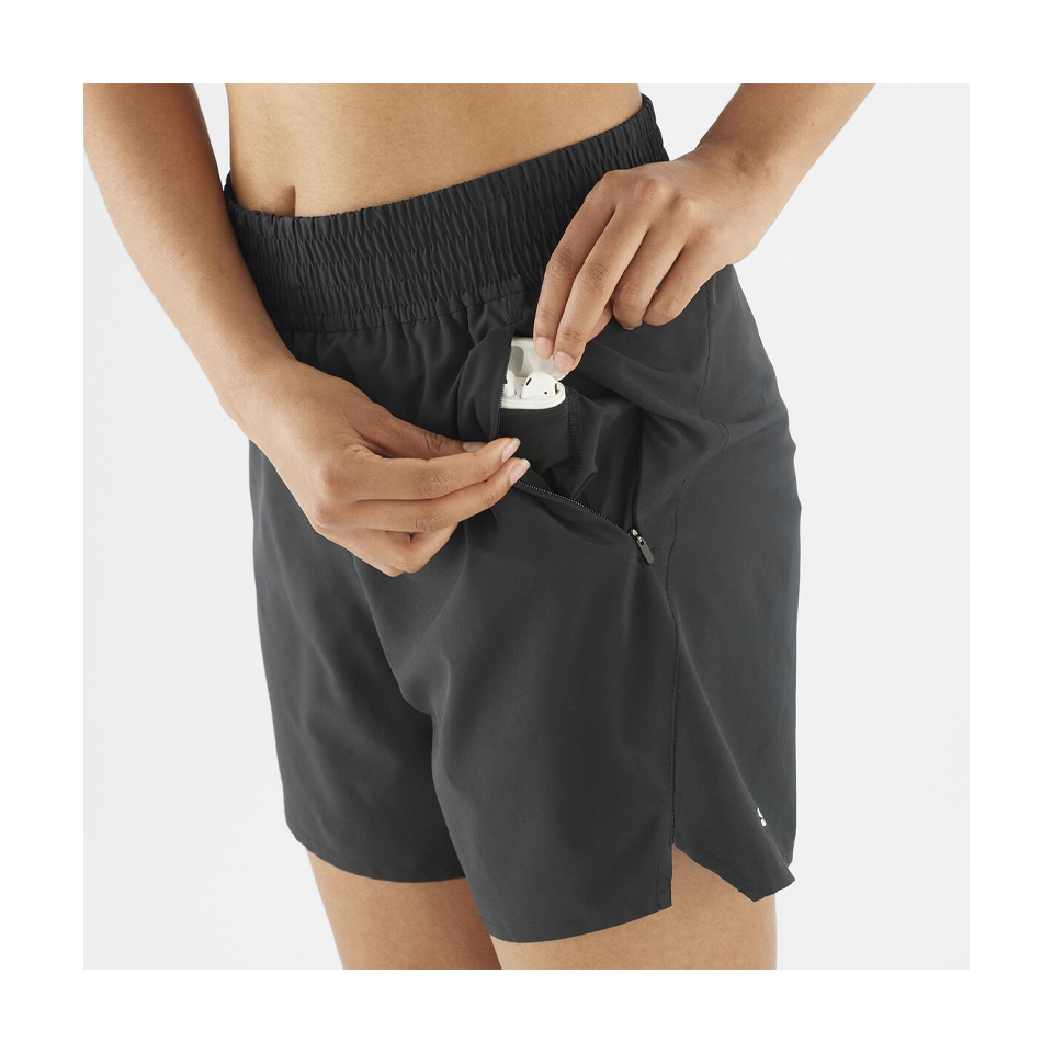 Salomon Women's SHAKEout CORE 6" Short Deep Black
