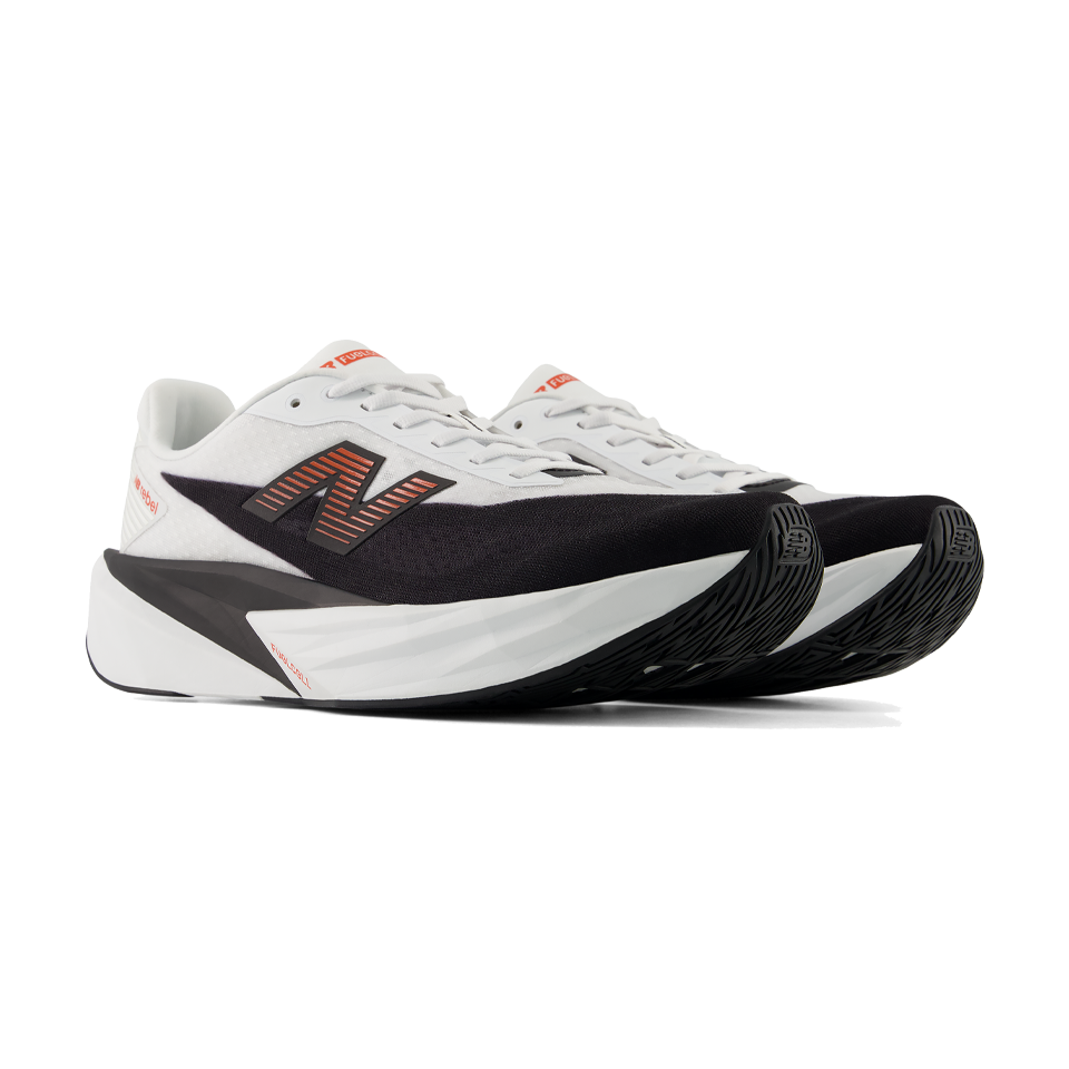 New Balance Men's FuelCell Rebel v5 White/Neo Flame