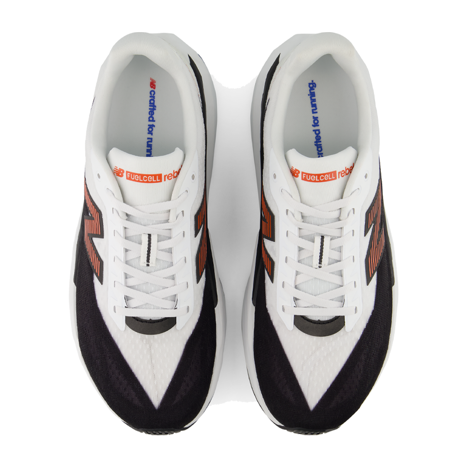 New Balance Men's FuelCell Rebel v5 White/Neo Flame