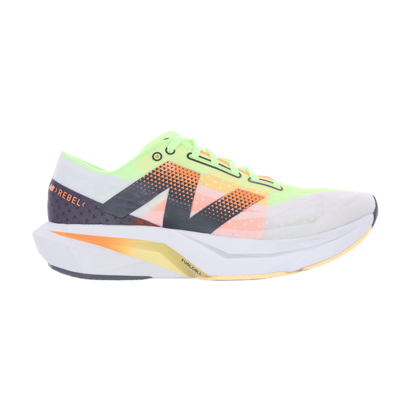New Balance Men's FuelCell Rebel v4 White/Bleached Lime Glo