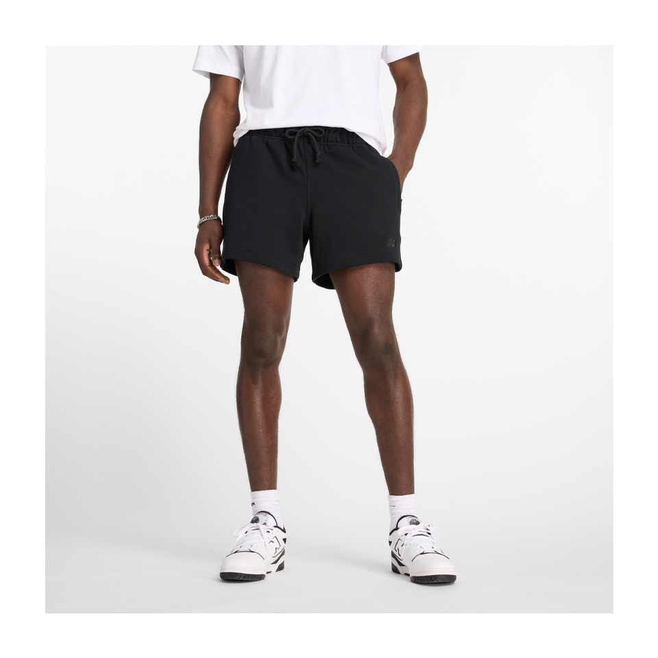 New Balance Men's Athletics French Terry Short 5" Black