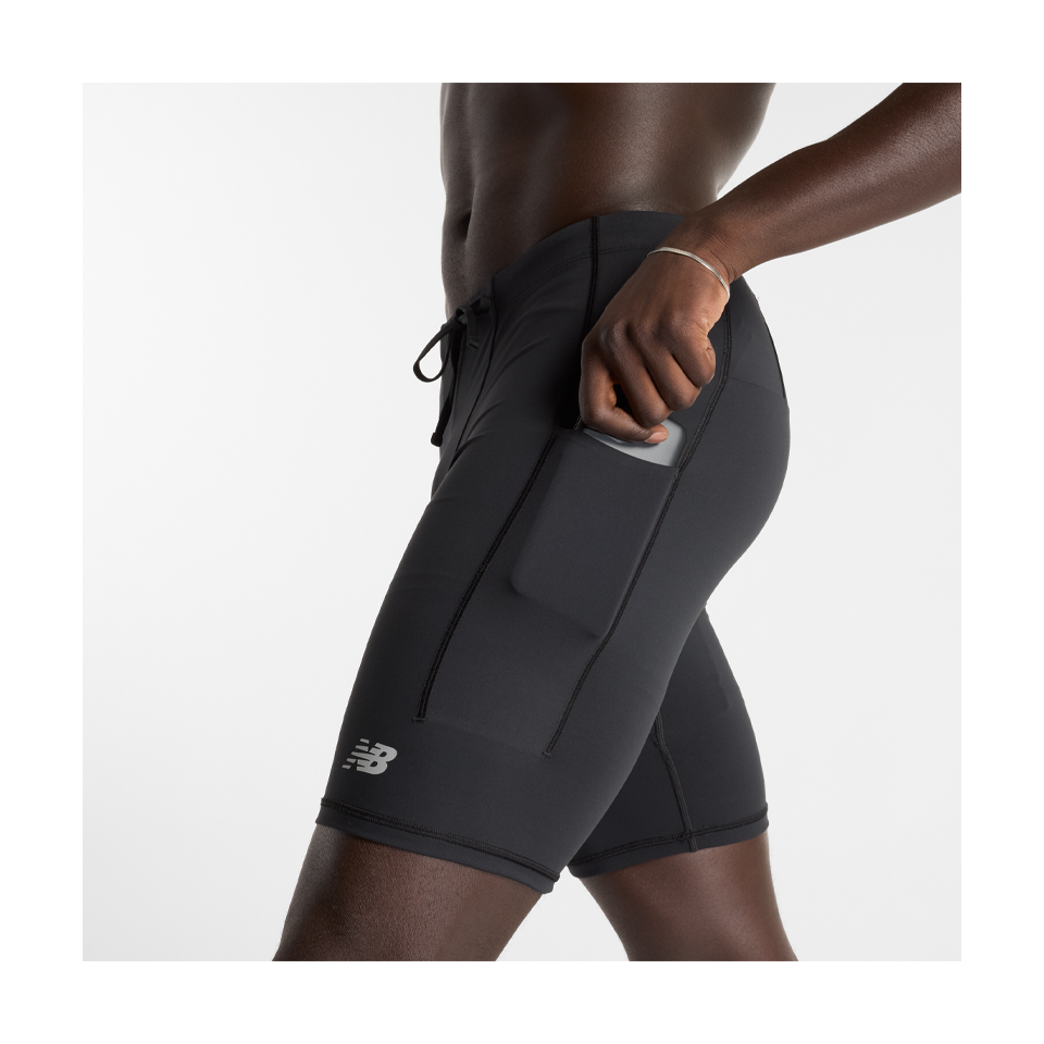 New Balance Men's RC Pocket Half Tight 9" Black