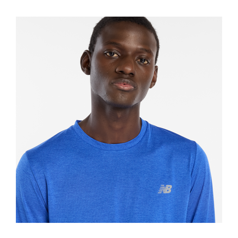 New Balance Men's Athletics Long Sleeve Blue Gemstone Heather