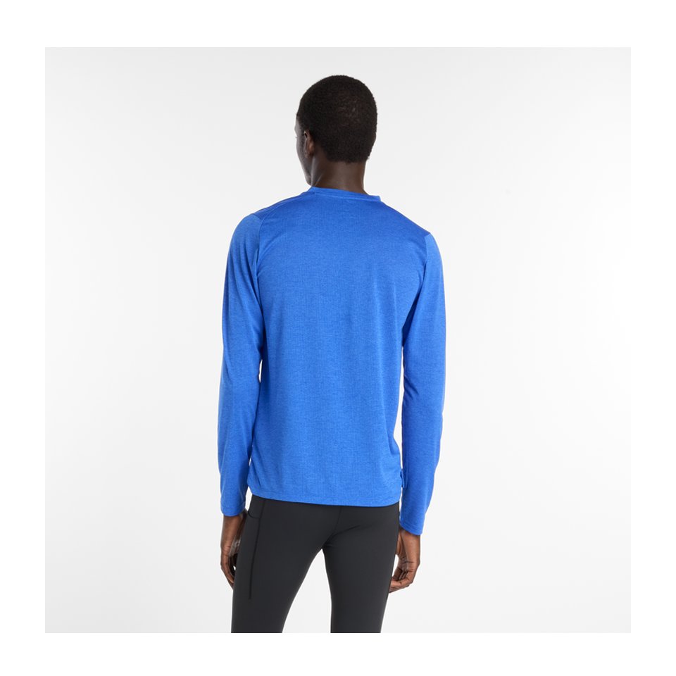 New Balance Men's Athletics Long Sleeve Blue Gemstone Heather