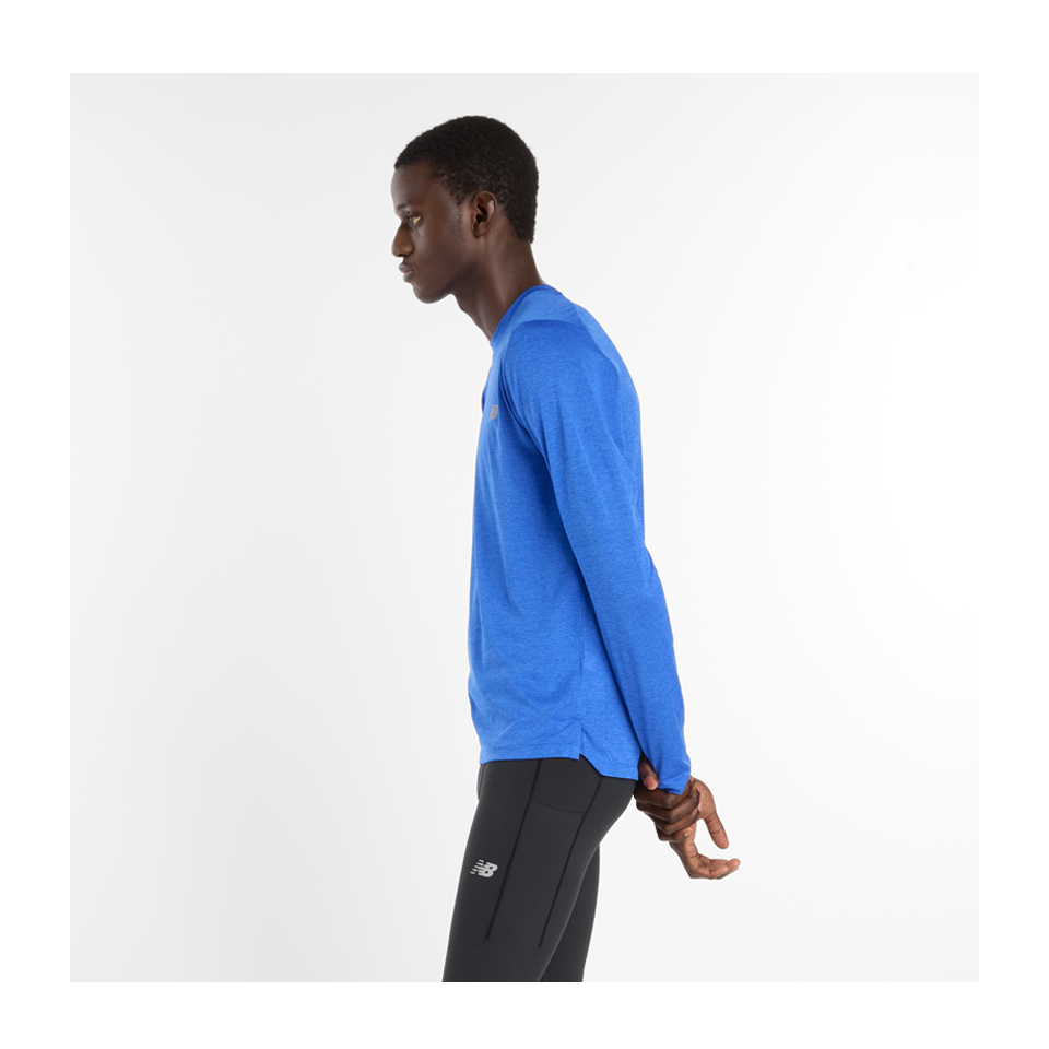 New Balance Men's Athletics Long Sleeve Blue Gemstone Heather