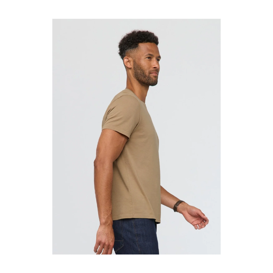 DUER Men's PurePima Tee Desert Khaki