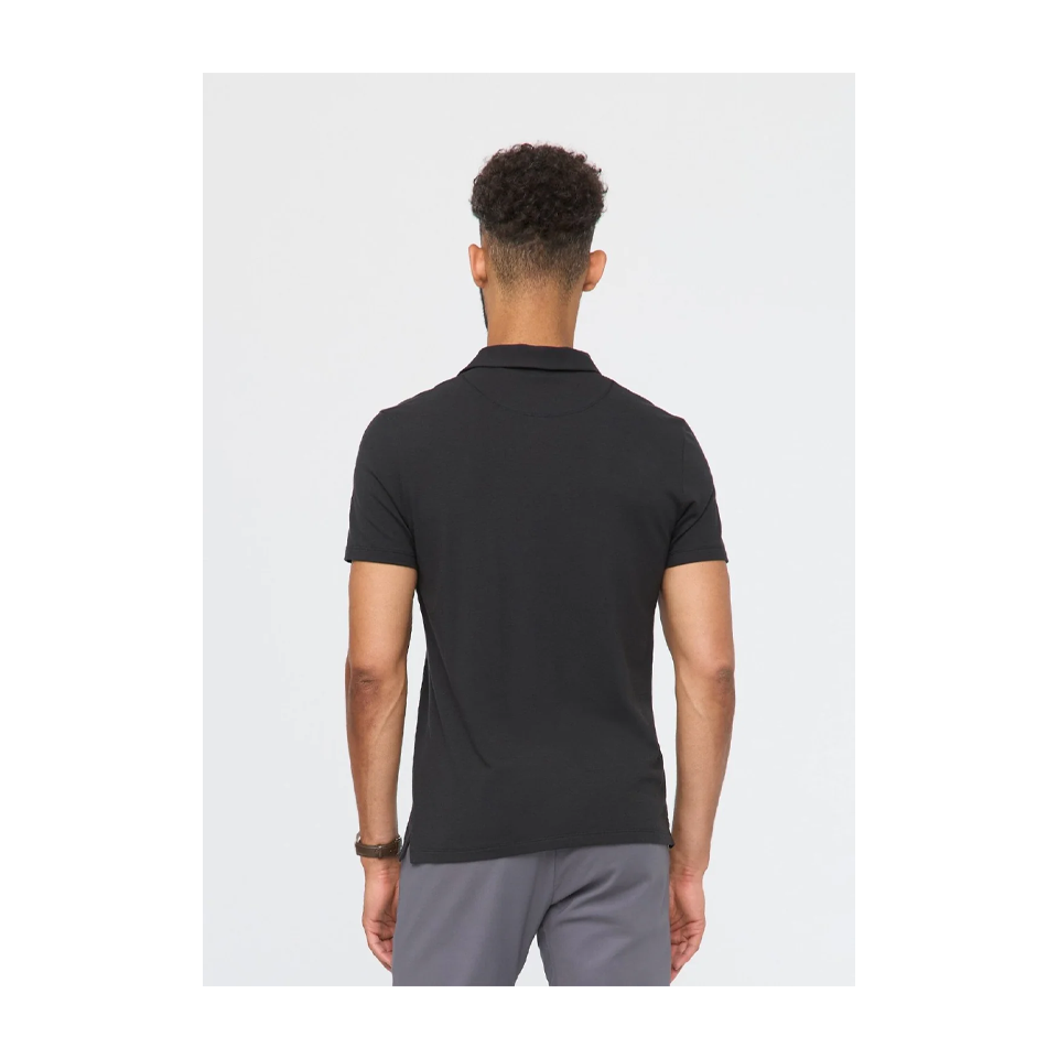 DUER Men's Air Flow Pique Polo Black