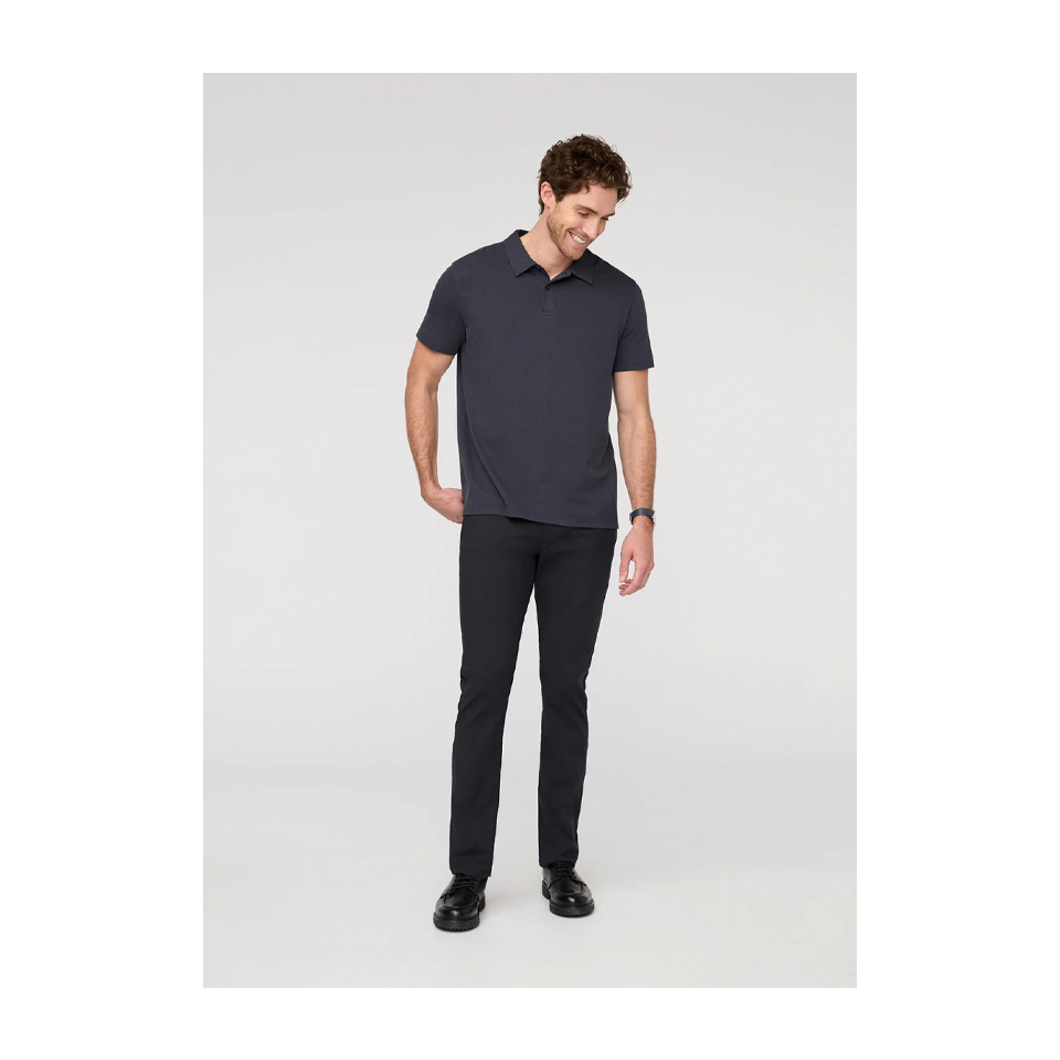 DUER Men's Air Flow Pique Polo Navy