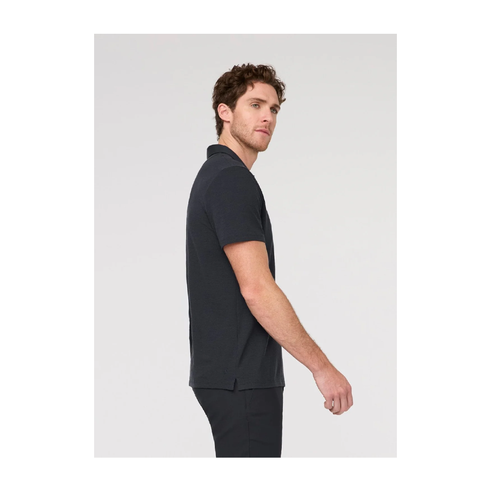 DUER Men's Air Flow Pique Polo Navy