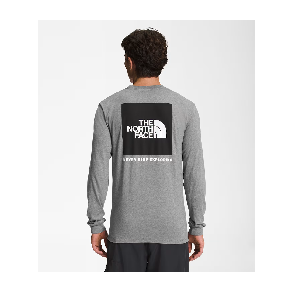 The North Face Men's Long-Sleeve Box NSE Tee TNF Medium Grey Heather