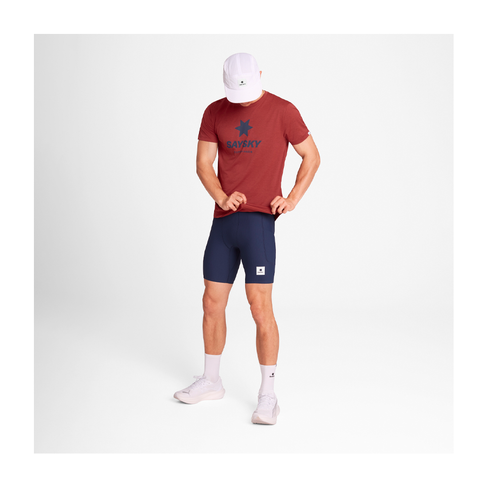 SAYSKY Men's Logo Combat Pro T-Shirt Red