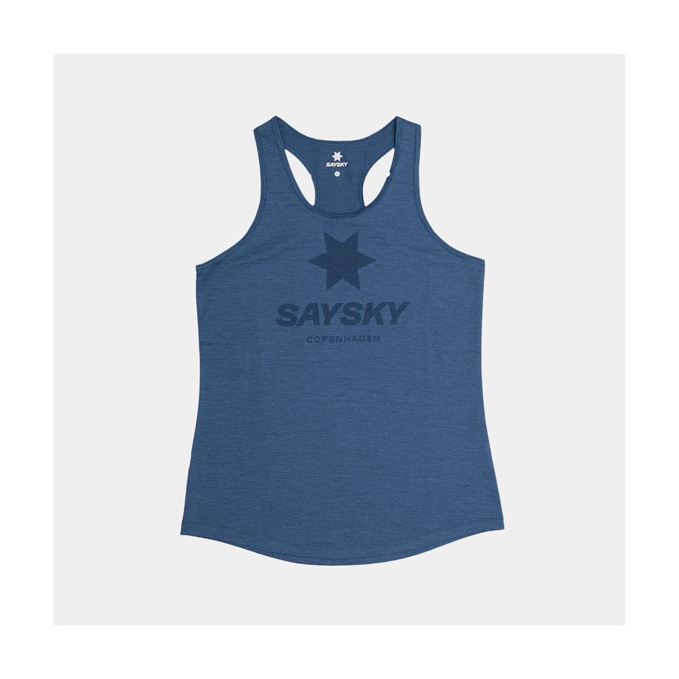 SAYSKY Women's Logo Combat Pro Singlet Blue