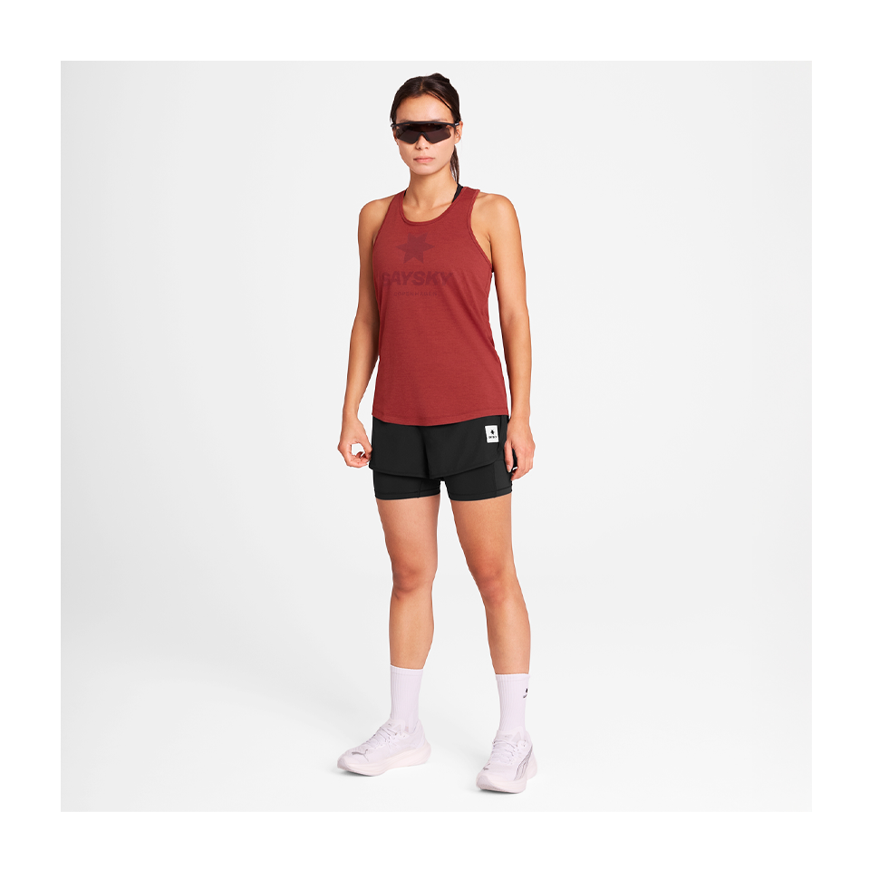 SAYSKY Women's Logo Combat Pro Singlet Red