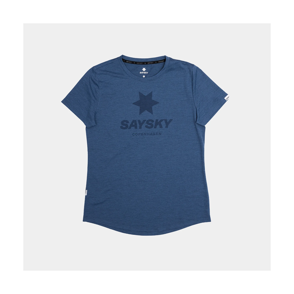 SAYSKY Women's Logo Combat Pro T-Shirt Blue