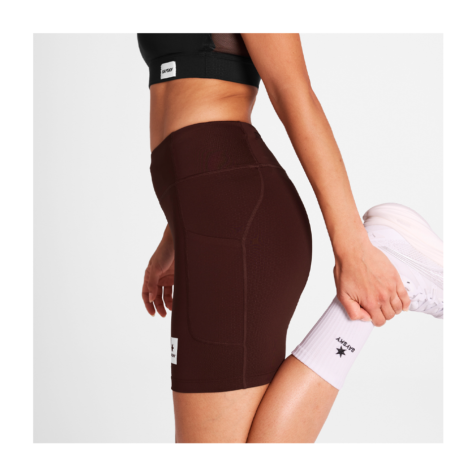 SAYSKY Women's Combat+ Short Tights 7'' Red