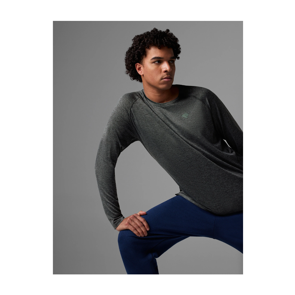 rabbit Men's EZ Tee LS Black Charcoal