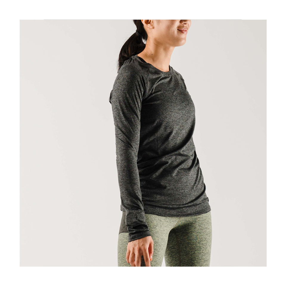 rabbit Women's EZ Tee LS Black Charcoal
