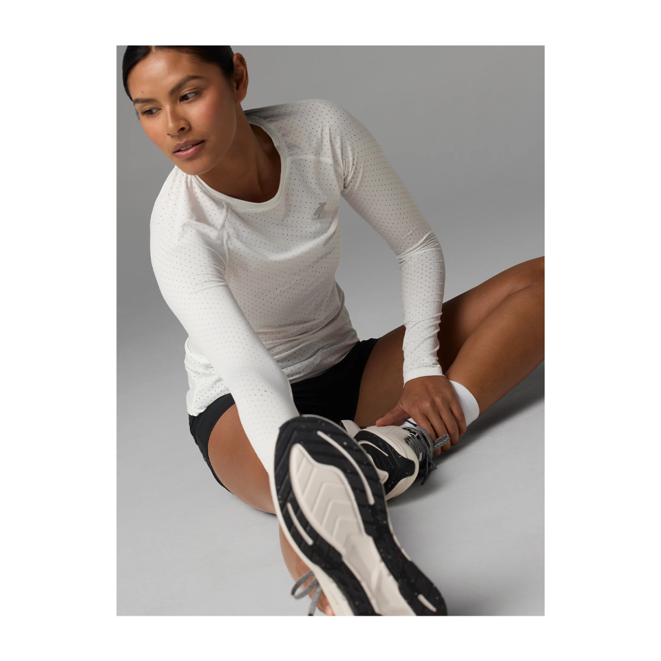 rabbit Women's Ice Perf Tee LS White