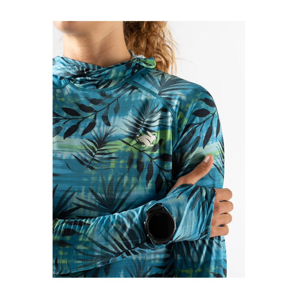 rabbit Women's UPF Deflector 2.0 Algiers Blue Tropics