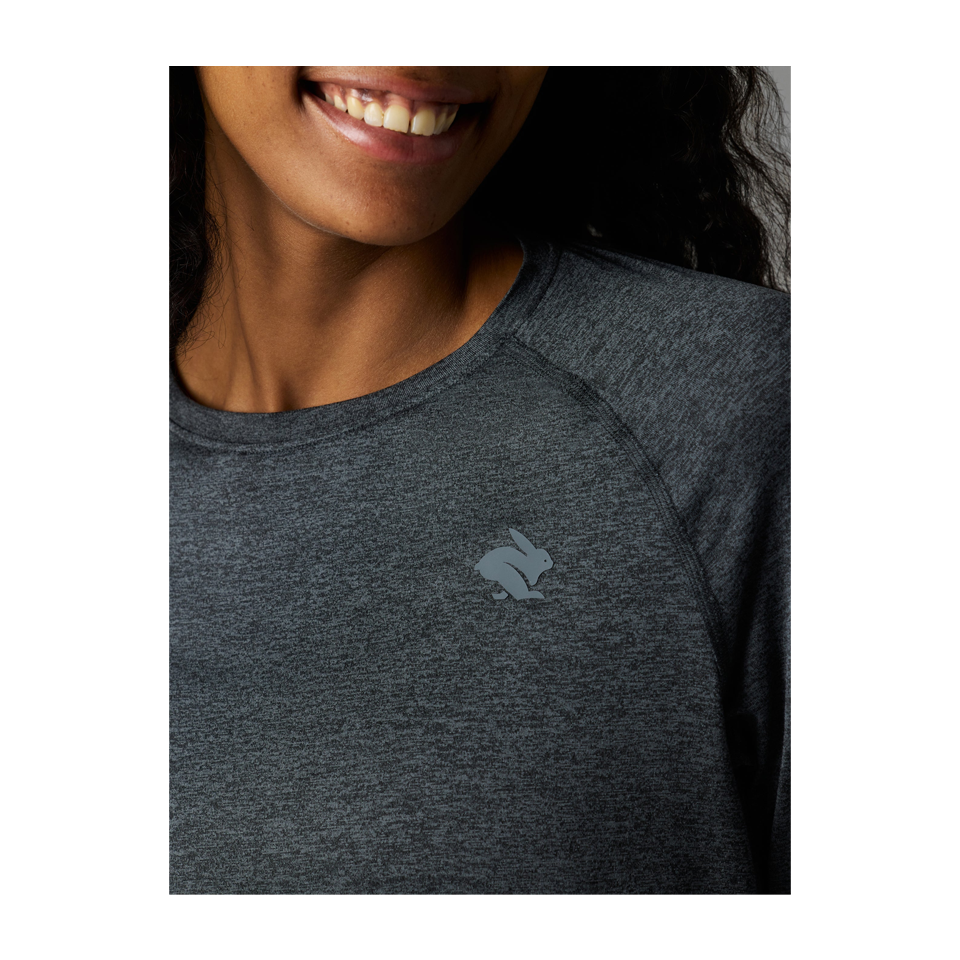 rabbit Women's EZ Tee LS Black Charcoal