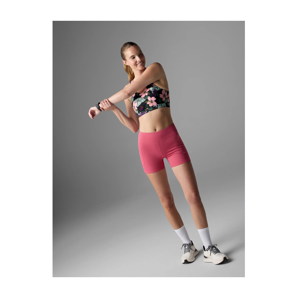 rabbit Women's Strappy Pocket Bra Hibiscus Floral