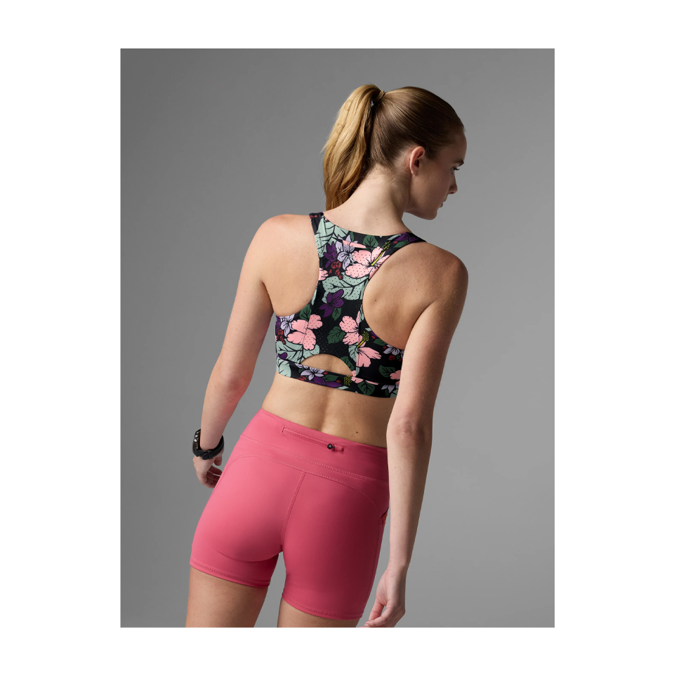 rabbit Women's Strappy Pocket Bra Hibiscus Floral