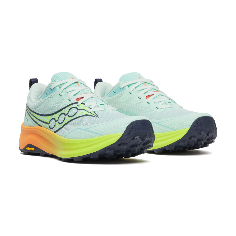 Saucony Women's Peregrine 16 Aqua/Citron