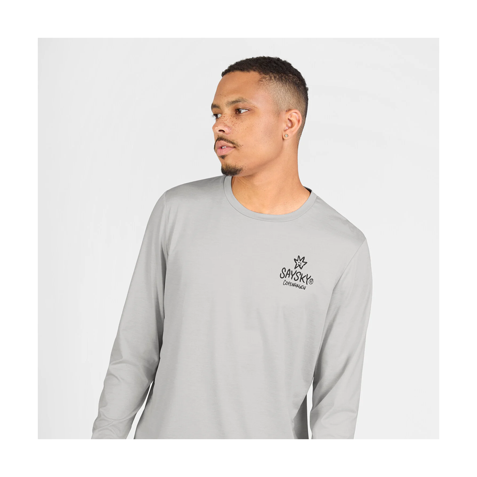 SAYSKY Men's Statement Pace Long Sleeve Grey