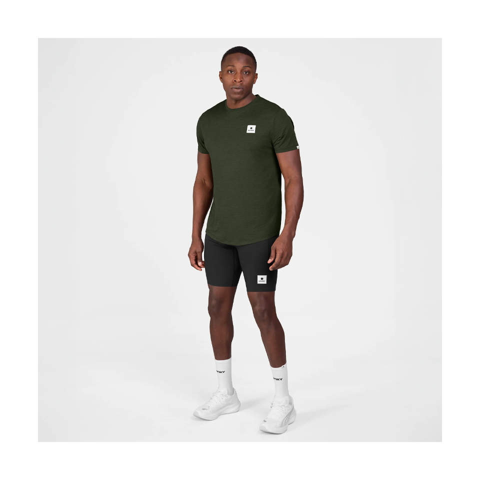 SAYSKY Men's Clean Combat Pro T-Shirt Green