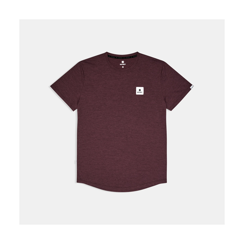 SAYSKY Men's Clean Combat Pro T-Shirt Burgundy