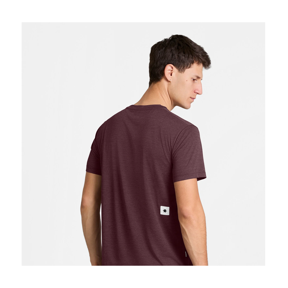 SAYSKY Men's Clean Combat Pro T-Shirt Burgundy