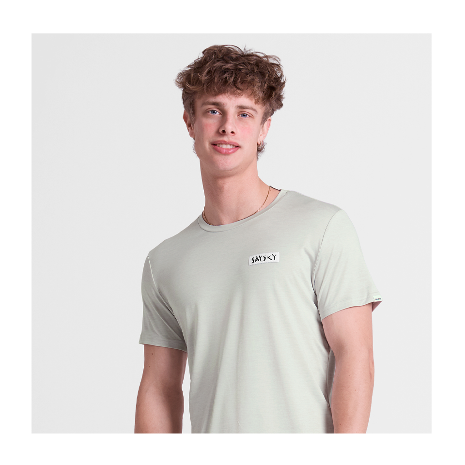 SAYSKY Men's Tiger Pace T-Shirt Grey