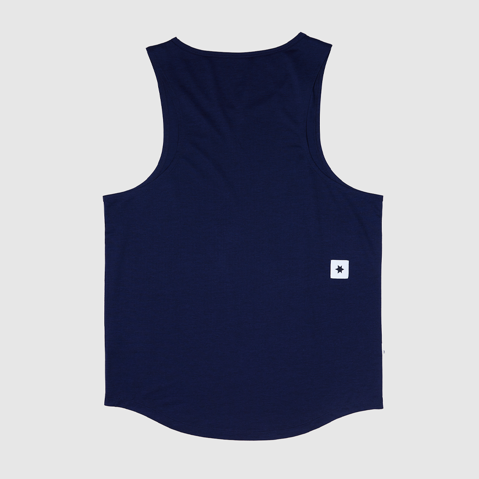 SAYSKY Men's Clean Combat Pro Singlet Navy Blue