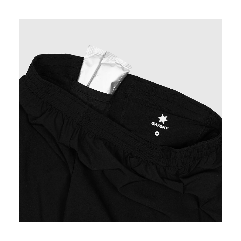 SAYSKY Men's 2 in 1 Pace Shorts 5'' Black