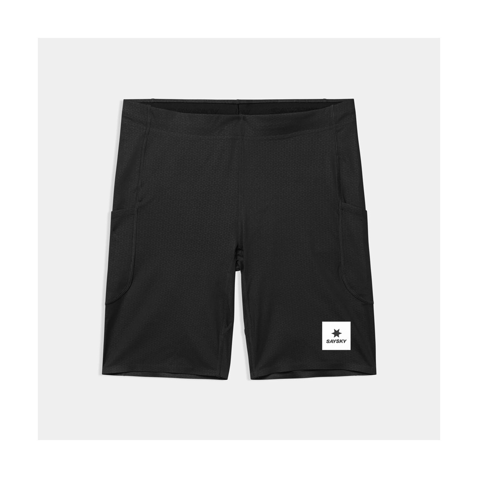 SAYSKY Men's Combat + Short Tights 9" Black