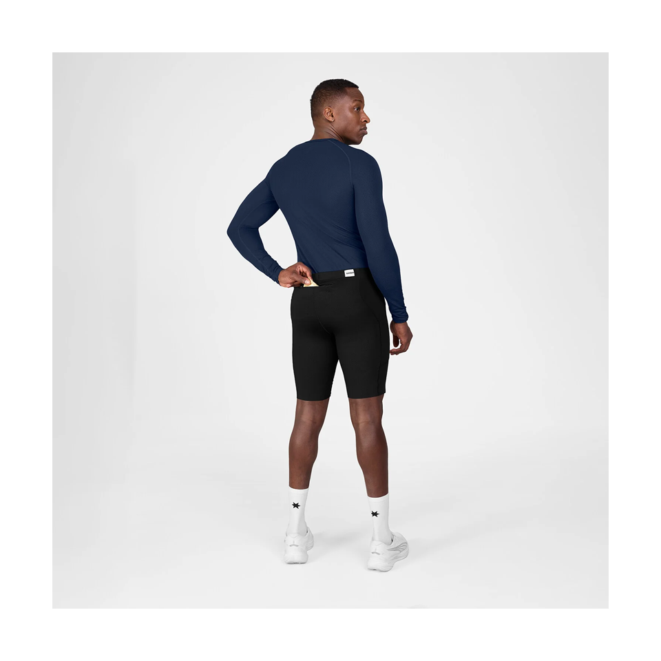 SAYSKY Men's Combat + Short Tights 9" Black