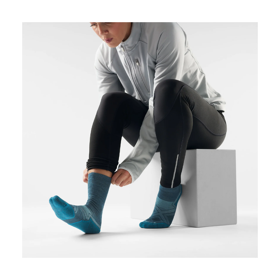 Smartwool Women's Run Cold Weather Crew Socks Targeted Cushion Twilight Blue